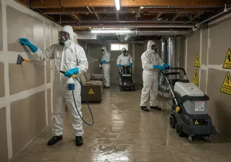 Basement Moisture Removal and Structural Drying process in Logan, UT